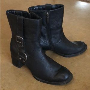 Leather Zip Up Harley Davidson Boots